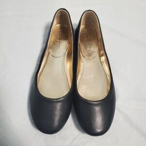 Cathy Jean Slip on Flats Shoes Womens Size 10 Black Round Toe